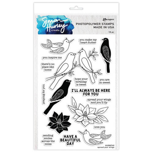 Simon Hurley create. Photopolymer Stamp - Spread Your Wings HUR80749