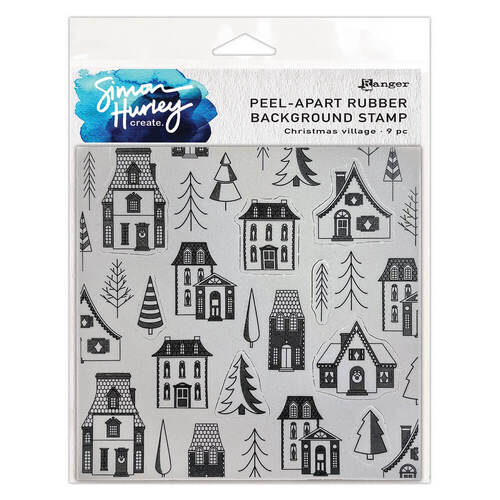 Simon Hurley create. Background Stamp - Christmas Village HUR82569