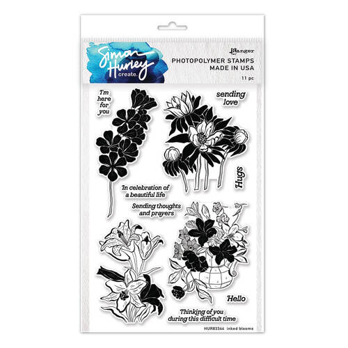 Simon Hurley create Photopolymer Stamp - Inked Blooms HUR83344