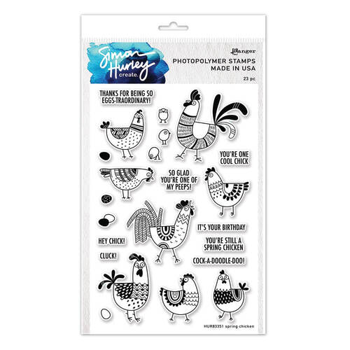 Simon Hurley create Photopolymer Stamp - Spring Chicken HUR83351