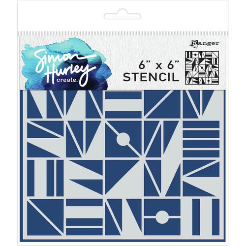 Simon Hurley create Stencil 6"X6" - Geometry HUS77930