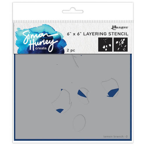 Simon Hurley create. Layering Stencil 6x6 - Lemon Branch HUS78487