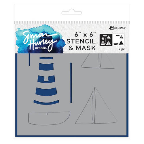 Simon Hurley create Layering Stencil - Smooth Sailing (6x6) HUS81029