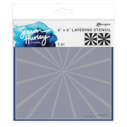Simon Hurley create Layering Stencil - Sunrays HUS81234