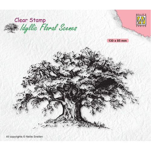Nellie Snellen Clear Stamp Idyllic Floral Scenes - Old Tree IFS036