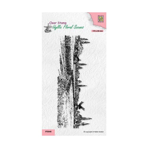 Nellie Snellen Clear Stamps Idyllic Floral - Slimline Village IFS046