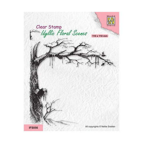 Nellie Snellen Clear Stamps Idyllic Floral - Icy Tree IFS056