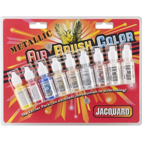 Jacquard Metallic Airbrush Color Pack .5oz 9/Pkg JAC9936