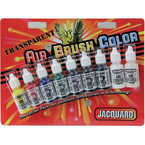 Jacquard Airbrush Exciter Pack - Transparent .5oz 9/Pkg JAC9937