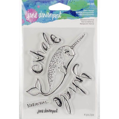 Jane Davenport Artomology Clear Stamps - Relaxed Narwhal