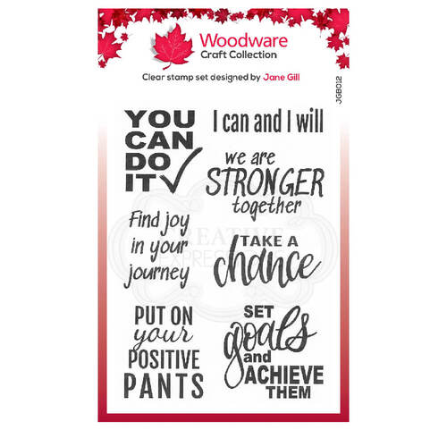 Woodware Clear Stamps A5 - You Can Do It!