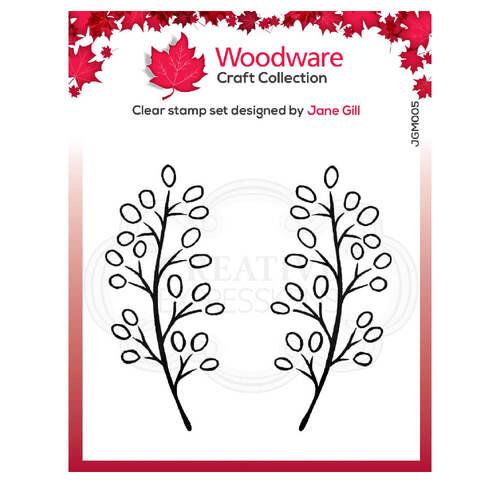 Woodware Clear Stamps A7 - Carla Leaf