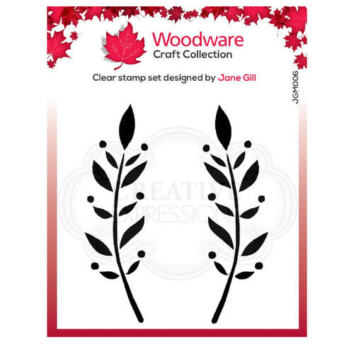 Woodware Clear Stamps A7 - Dorothy Leaf