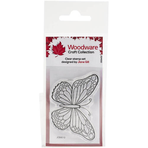 Woodware Clear Stamps 2.6"X1.7" - Mini Wings - Tortoise Shell