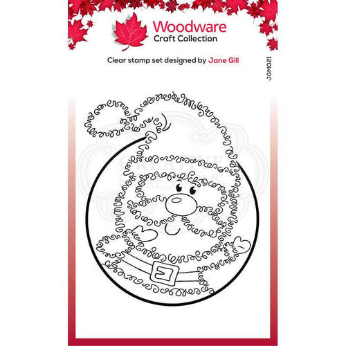 Woodware Clear Stamps - Festive Fuzzies - Mini Santa (3.8in x 2.6in)