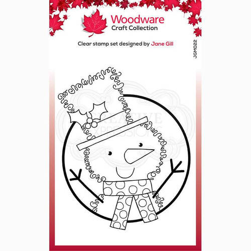 Woodware Clear Stamps - Festive Fuzzies - Mini Snowman (3.8in x 2.6in)
