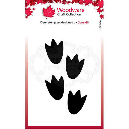 Woodware Clear Stamps - Festive Fuzzies - Mini Penguin Feet (2.6in x 1.7in)