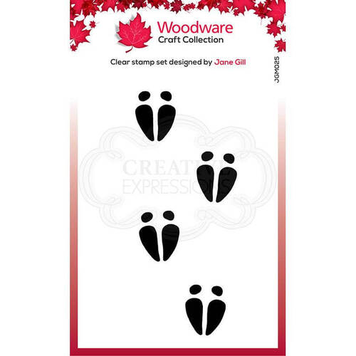 Woodware Clear Stamps - Festive Fuzzies - Mini Reindeer Hooves (2.6in x 1.7in)