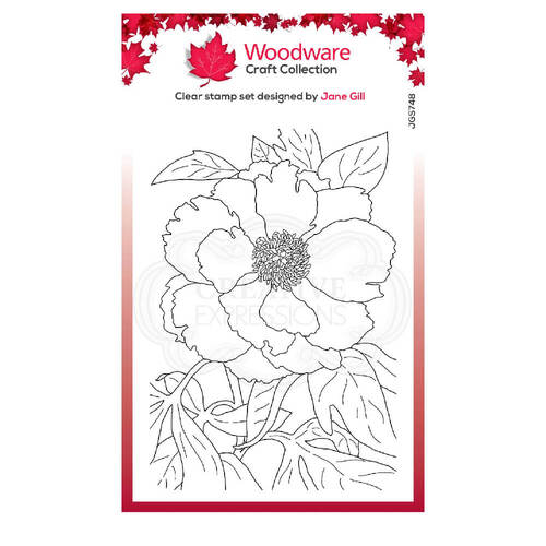 Woodware Clear Stamps 4"X6" - Peony