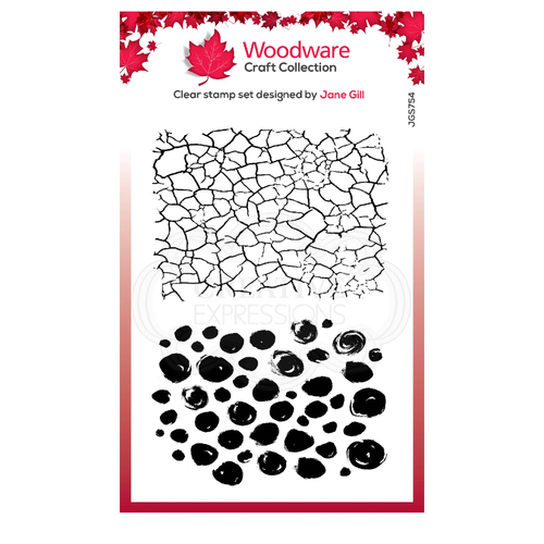 Woodware Clear Stamps 4"X6" - Crackles & Dots