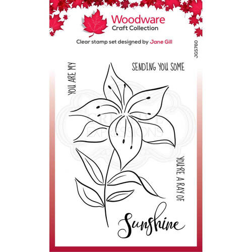 Woodware Clear Stamps 4"X6" - Singles Lily Sketch