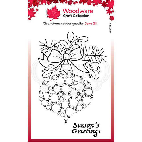 Woodware Clear Stamp Singles - Bubble Bauble and Bow (4in x 6in)