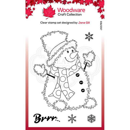 Woodware Clear Stamps - Festive Fuzzies - Snowman (4in x 6in)