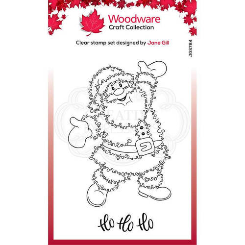 Woodware Clear Stamps - Festive Fuzzies - Santa (4in x 6in)