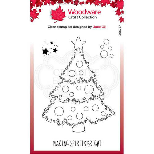 Woodware Clear Stamps - Festive Fuzzies - Christmas Tree (4in x 6in)