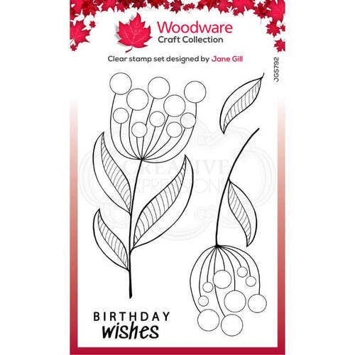 Woodware Clear Stamp Singles Bubble Bloom - Jeanie (4in x 6in)