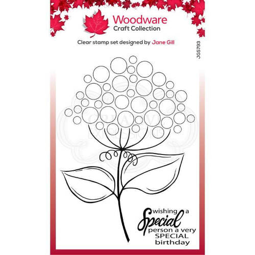 Woodware Clear Stamp Singles Bubble Bloom - Suzie (4in x 6in)