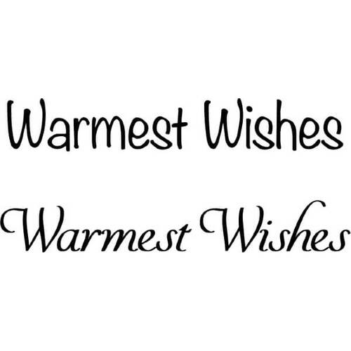 Woodware Clear Stamp - Just Words Warmest Wishes (1.5in x 3in)