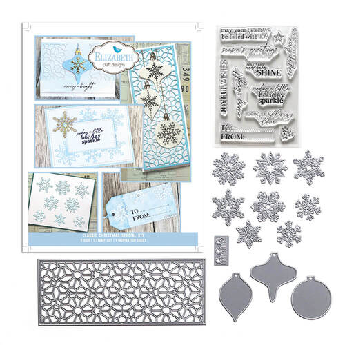 Elizabeth Craft Designs Dies and Clear Stamp Set - Classic Christmas Kit K007