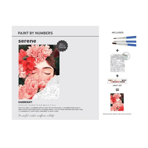 Kaisercraft Paint By Numbers 30x40cm - Serene CA227