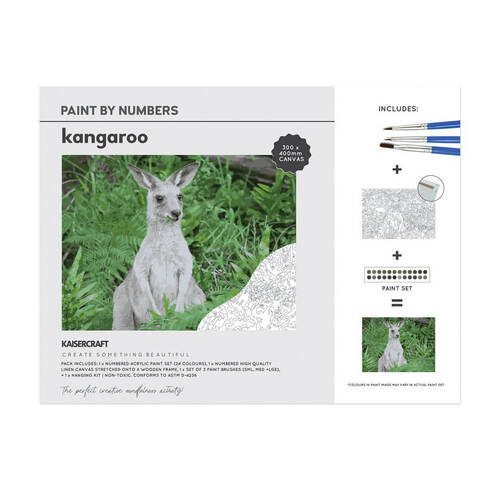 Kaisercraft Paint By Numbers 30x40cm - Kangaroo CA230