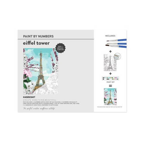 Kaisercraft Paint By Numbers 30x40cm - Eiffel Tower CA249