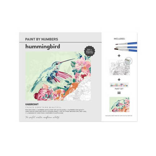 Kaisercraft Paint By Numbers 30x40cm - Hummingbird CA250