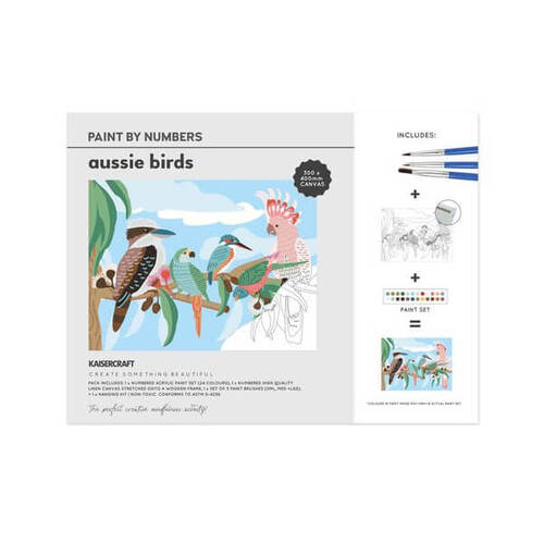 Kaisercraft Paint By Numbers 30x40cm - Aussie Birds CA251