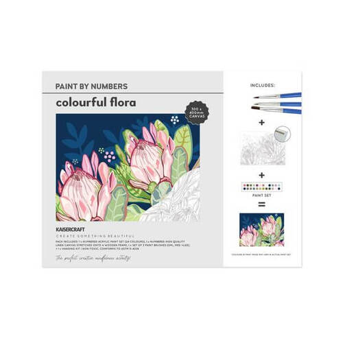 Kaisercraft Paint By Numbers 30x40cm - Colourful Flora CA253