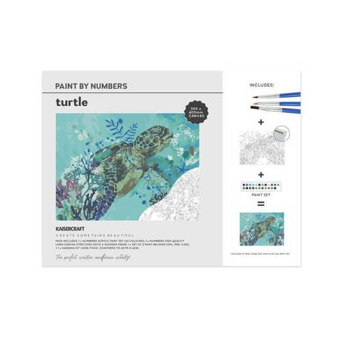 Kaisercraft Paint By Numbers Kit 30x40 - Turtle CA260