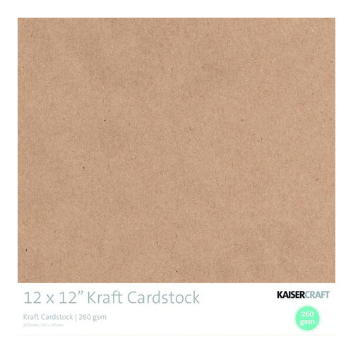 Kaisercraft Kraft Cardstock (12x12) 20 Sheets CB155