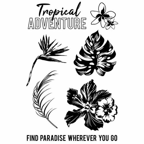 Kaisercraft Clear Stamp - Paradise Found CS347
