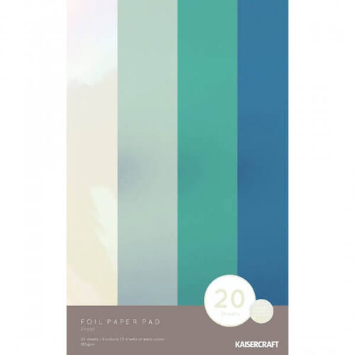 Kaisercraft Foil Paper Pad - Frost 20 Sheets FC221