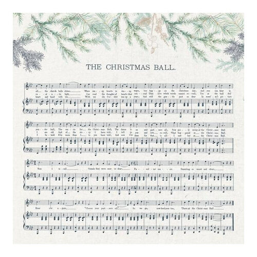 Kaisercraft Scrapbook Paper Mint & Mistletoe 12x12 - Christmas Song P2989