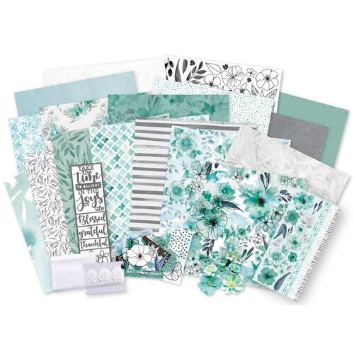 Kaisercraft Scrapbooking Kit 48 pieces - Serenity SK101