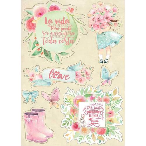 Stamperia Wooden Shapes A6 - Circle Of Love KLSPA615