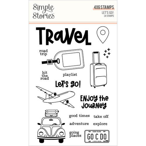 Simple Stories Clear Stamps - Let's Go!
