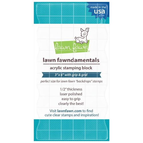 Lawn Fawn - Acrylic Blocks - 3" x 6" with Grips and Guidelines LF1044
