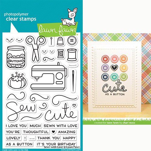 Lawn Fawn - Clear Stamps - Sewn With Love LF1309
