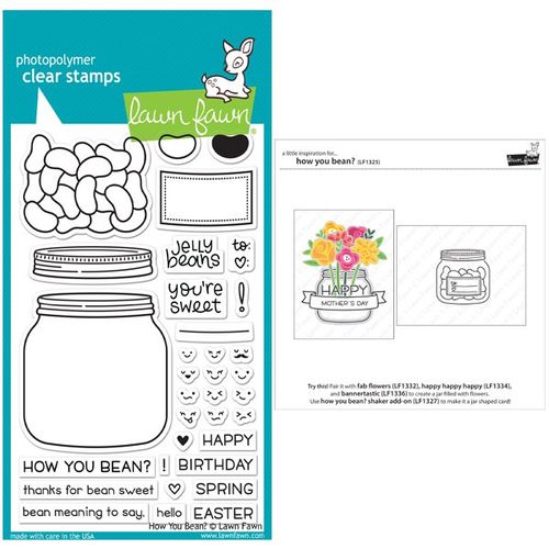 Lawn Fawn - Clear Stamps - How You Bean? LF1325